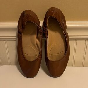 Time and Tru Cognac Slip-On Ballet Flats